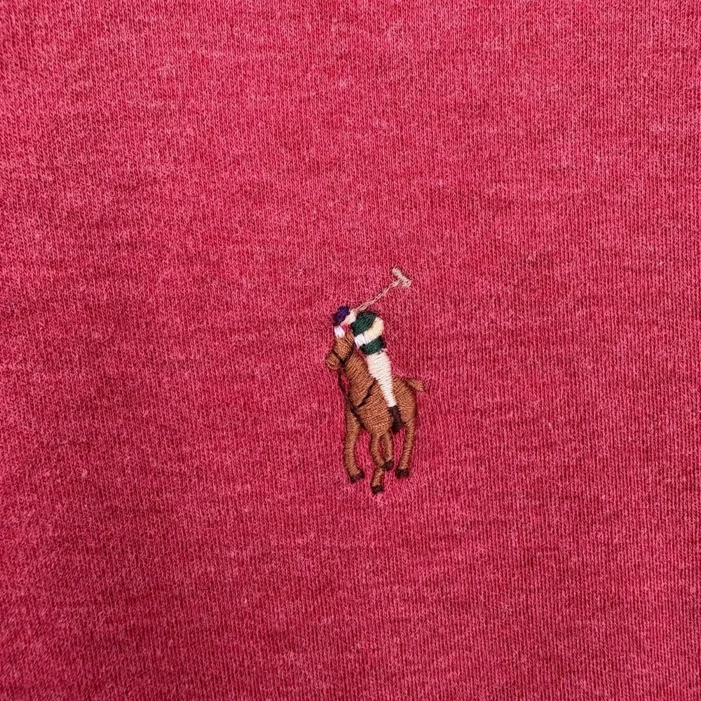 Polo Ralph Lauren Mens Medium Red Classic Fit Cotton Pique Short Sleeve Polo